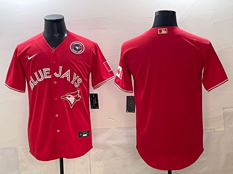 Men 2025 Toronto Blue Jays Blank Red Game Nike MLB Jersey style 04->toronto blue jays->MLB Jersey